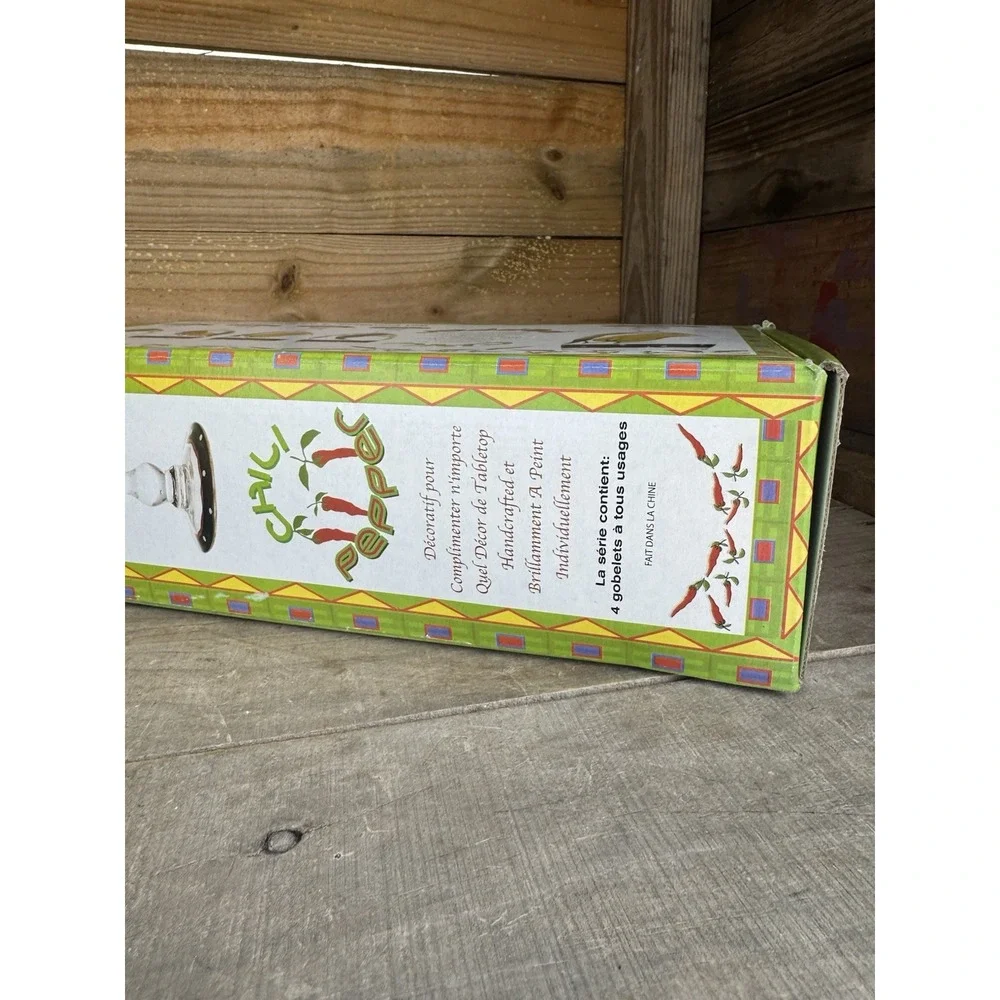 Vintage‎ Home Essentials And Beyond Chili Peeper Glasses- NEW Fiesta Wear